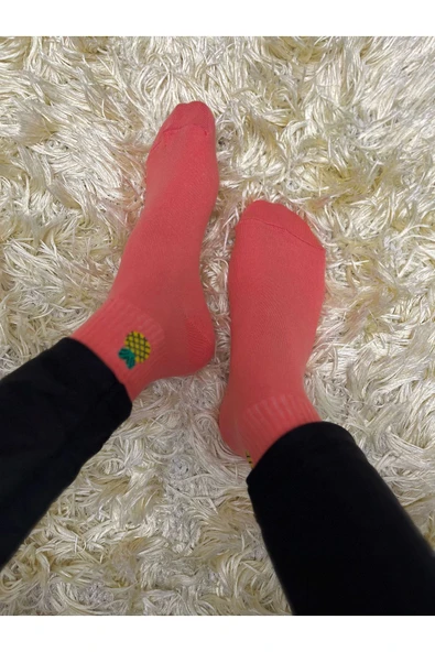 Mersella  Pamuklu Yumuşak Silonlu Kaymaz 12'li Kadın Babet Çorap Pamuklu Çorap - Resim 4
