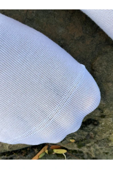 Mersella  Pamuklu Yumuşak Silonlu Kaymaz 6'lı Kadın Babet Çorap Pamuklu Çorap Siyah - Resim 5