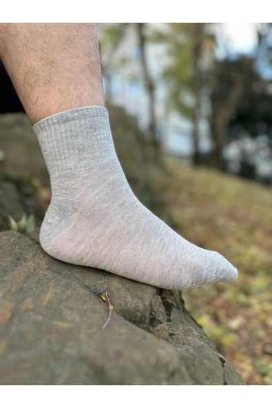 Mersella  Pamuklu Yumuşak Karışık 3'lü Erkek Soket Çorap Pamuklu Çorap Yumuşak Çorap - Resim 2