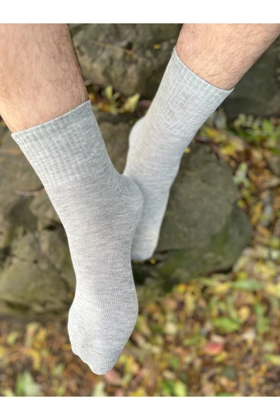 Mersella  Pamuklu Yumuşak Karışık 3'lü Erkek Soket Çorap Pamuklu Çorap Yumuşak Çorap - Resim 5