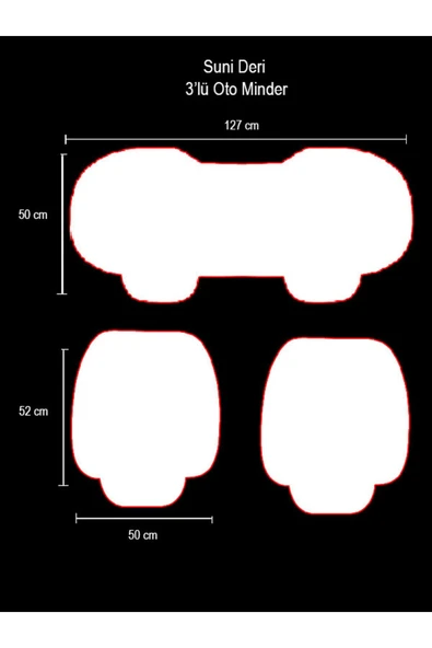 Ftmoto  Peugeot 306 1993-2002 - 5 Kapı Ön ve Arka Takım Koltuk Minderi Kılıf Siyah Suni Deri Mavi Dikişli - Resim 2
