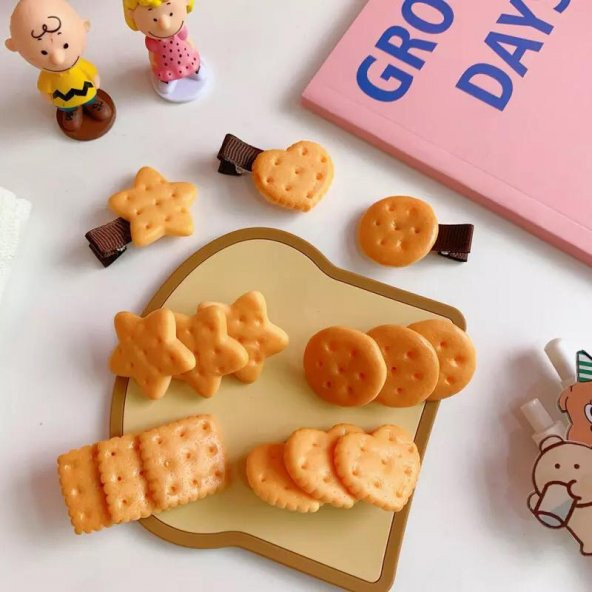 Kız Çocuk Bebek Sıralı Yıldız Bisküvi Klipsli Toka - 2