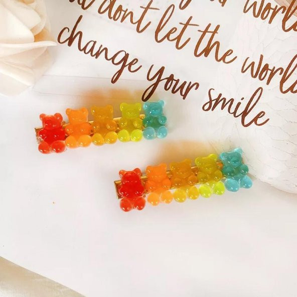 Kız Çocuk Bebek Jelibon Klipsli Toka Seti - 2