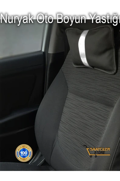 Ftmoto  Bmw 5 Serisi G30 2017 Ve Sonrası Oto Koltuk Beyaz Şerit Boyun Yastığı 2 Adet