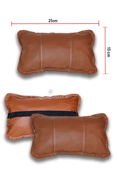 Ftmoto  Hyundai Getz Oto Koltuk Boyun Yastığı Taba Renk 2 Adet - Resim 3