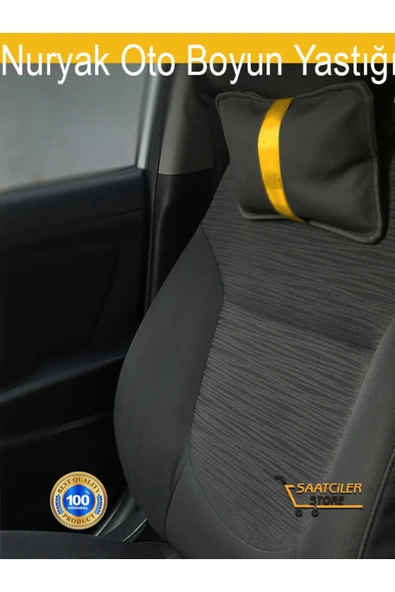 Ftmoto  Ssangyong Korando C300 2019 Ve Sonrası Oto Koltuk Sarı Şerit Boyun Yastığı 2 Adet