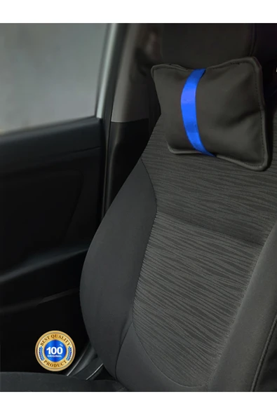 Ftmoto  Volkswagen Lupo Oto Koltuk Boyun Yastığı Mavi Şerit 2 Adet