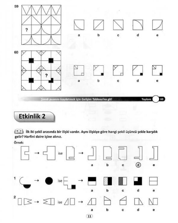 10-11 Yaş Bilişsel ve Düşünsel Beceriler Değerlendirme ve Geliştirme/B Dikkat ve Zeka Akademisi - 2