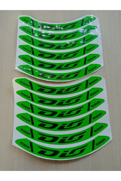 Ftmoto  Dio Yeşil Baskılı Jant Şerit Sticker