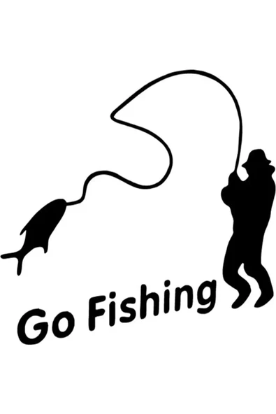 Ftmoto  Go Fishing yapışkan arma Araç&motor&dekor 20 x 20 cm
