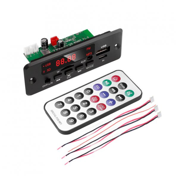 2 x 25 WATT HOPARLÖR ÇIKIŞLI FM DEKODER (Bluetooth USB TF kart FM Radyo MP3 Player) - 2