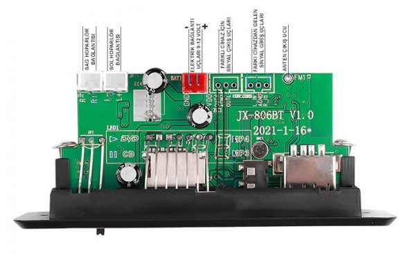 2 x 25 WATT HOPARLÖR ÇIKIŞLI FM DEKODER (Bluetooth USB TF kart FM Radyo MP3 Player) - 4