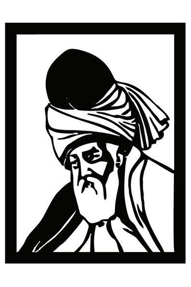 Ftmoto  Mevlana Sticker 10 X 13 Cm