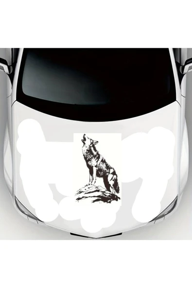Ftmoto  Uluyan Bozkurt Oto Kaput Sticker  40 x 60 cm