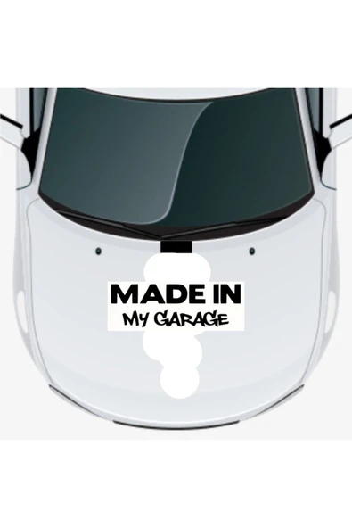 Ftmoto  Made In My Garage Oto Kaput Sticker  46 x 16 cm