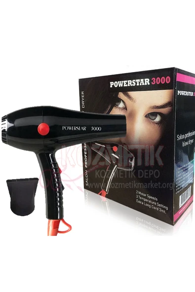 3000 Salon Tip Profesyonel Fön Makinesi 2500w - Resim 2