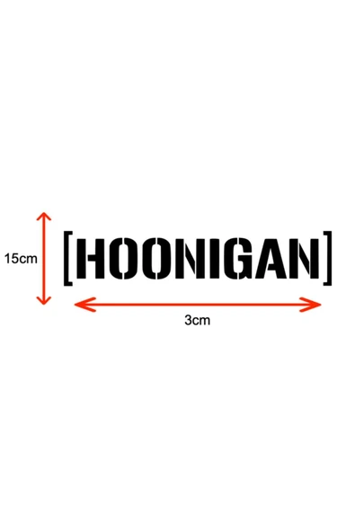 Ftmoto  Oto Sticker Hoonigan - Siyah 20cm