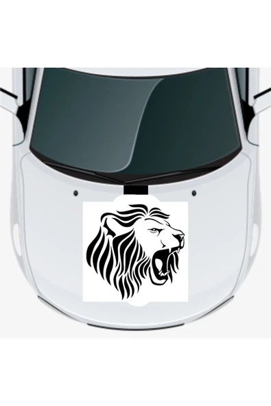 Ftmoto  Kükreyen Arslan Oto Kaput Sticker  40 x 40 cm