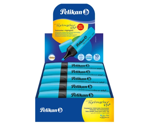 Pelikan 490 Fosforlu Kalem 10'lu Kutu - Mavi ürün görseli