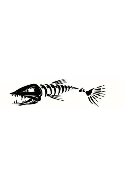 Ftmoto  Pirana Duvar Dekor Sticker 95 X 28 Cm