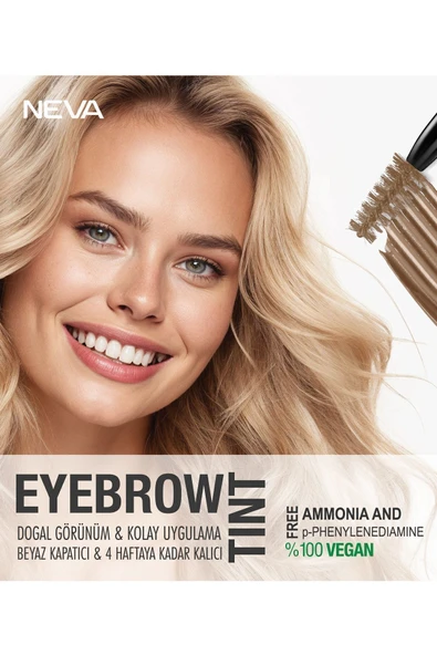2'Lİ SET Kaş Boyası 7 DOĞAL KUMRAL + Kaş Açıcı Krem (vegan) - Resim 4