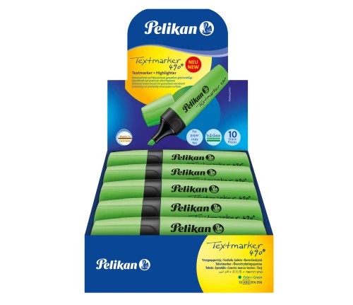 Pelikan 490 Fosforlu Kalem 10'lu Kutu - Yeşil