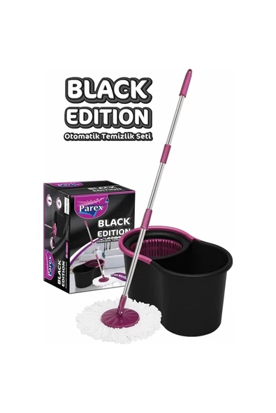 Black Edition Otomatik Temizlik Seti - Kova Mop