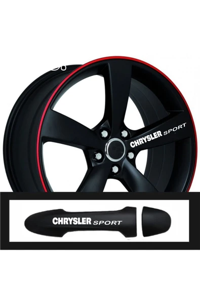 Ftmoto  Chrysler Stratus İçin Uyumlu Aksesuar Oto Kapı Kolu/Jant Sticker 10 Adet 10*1,5 Cm