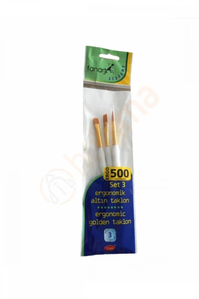 Fanart 500 Serisi Ergonomik Altın 3'lü Fırça Seti - Set 3 ürün görseli
