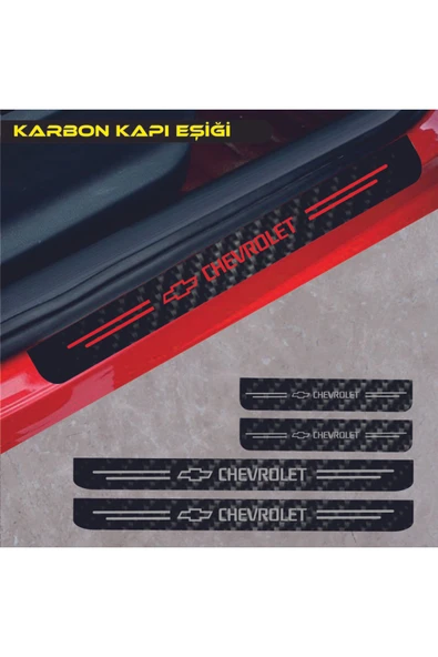 Ftmoto  Chrysler Sebring Uyumlu Yeni Nesil Aksesuar Oto Kapı Eşiği Sticker Karbon 4 ADET