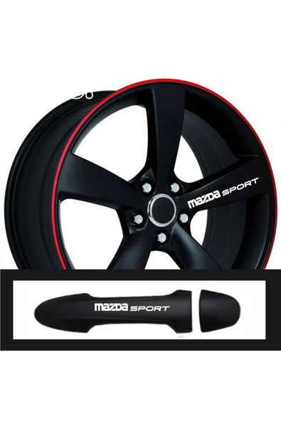 Ftmoto  Mazda 626 Uyumlu Kapı Kolu Jant Sticker 10 Adet
