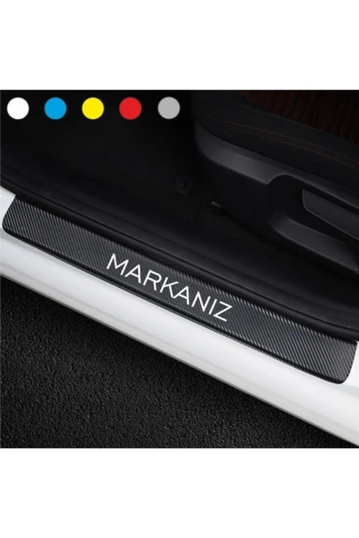 Ftmoto  Mini Cooper İçin Uyumlu Aksesuar Oto Bagaj Ve Kapı Eşiği Sticker Seti Karbon - 3