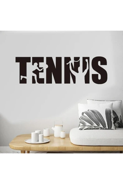 Ftmoto  1 Parça Duvar Sticker Yaratıcı Ingilizce Tenis Yatak Odası Spor Salonu Duvar Çıkartması 58 X 47 Cm