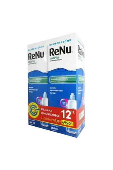 Renu Multiplus Lens Solüsyonu 2 X 360 ml