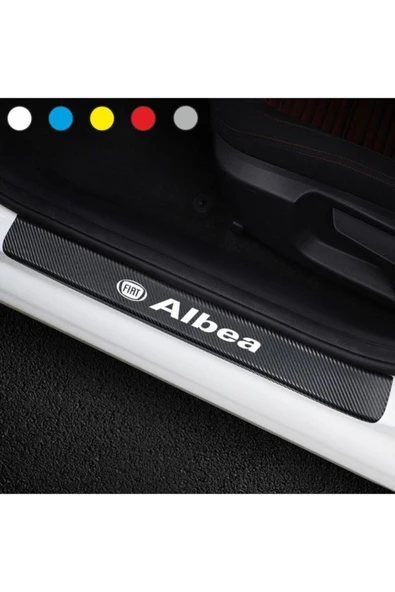 Ftmoto  Fiat Albea İçin özel yeni uyumlu Aksesuar Oto Kapı Eşiği özel yeni sticker Karbon 4 Adet