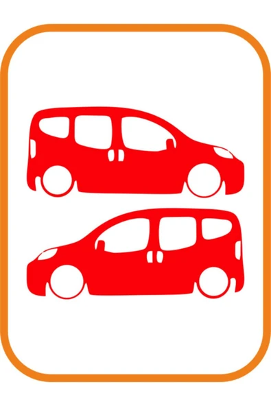 Ftmoto  Oto Cam özel yeni sticker 2' li Kırmızı 20*9 Cm