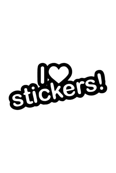 Ftmoto  I Love özel yeni stickers Oto özel yeni sticker Siyah 30 x 15 cm