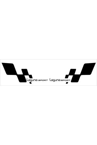 Ftmoto  Renault Laguna İçin özel yeni uyumlu Aksesuar Sport Bayraklı özel yeni sticker Set 2 Adet