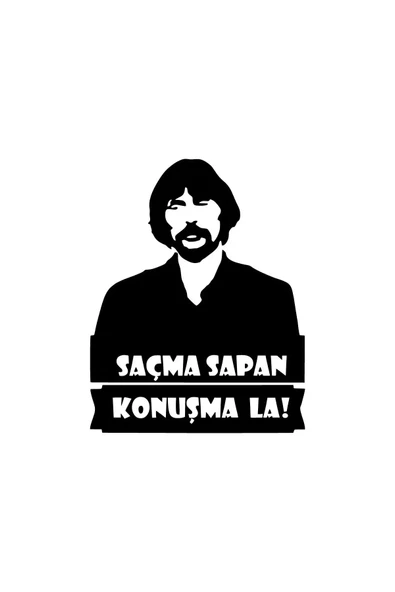Ftmoto  Saçma Sapan Konuşma La Oto özel yeni sticker Siyah 25 x 32 cm