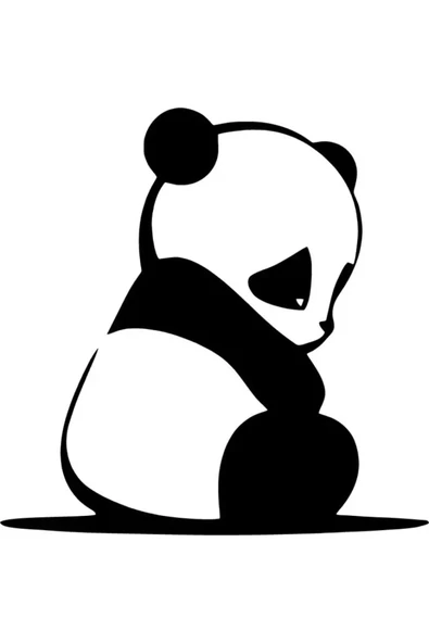 Ftmoto  Üzgün Panda Oto özel yeni sticker Siyah 30 x 30 cm