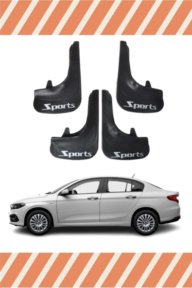 Ftmoto  Fiat Egea Sd Tüm Kasalar Sports Yazılı 4'lü Tozluk Çamurluk Paçalık
