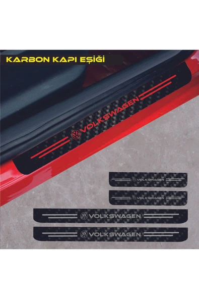 Ftmoto  Volkswagen Sharan Karbon Kapı Eşiği Oto Sticker 4 Adet