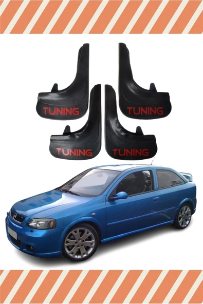 Ftmoto  Opel Astra G 1998-2009 Tunıng Yazılı 4'lü Tozluk Çamurluk Paçalık