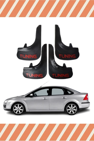 Ftmoto  Ford Focus 2 Sd 2005-2011 Tunıng Yazılı 4'lü Tozluk Çamurluk Paçalık