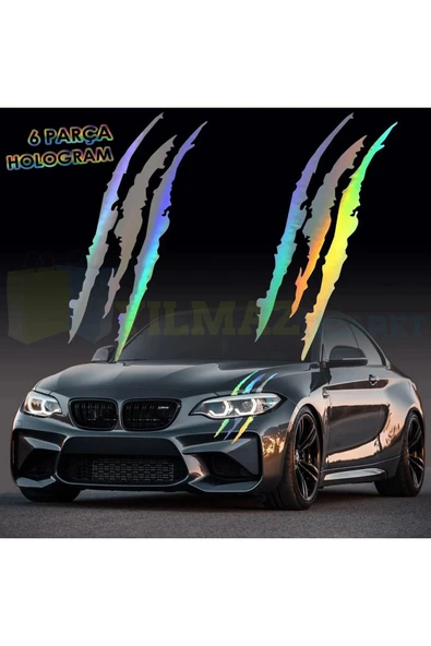 Ftmoto  Monster Pençe Far yeni süper hologram Oto Sticker