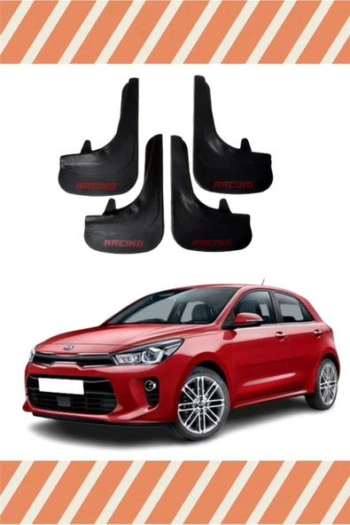 Ftmoto  Kia Rio 2016-2020 Racing Yazılı 4'lü Tozluk Çamurluk Paçalık