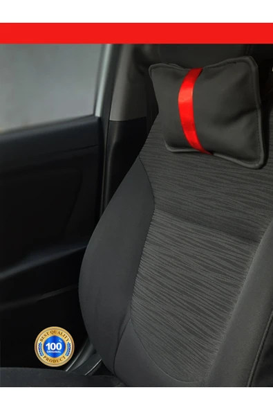 Ftmoto  Suzuki Swift Oto Koltuk Boyun Yastığı Kırmızı Şerit 2 Adet