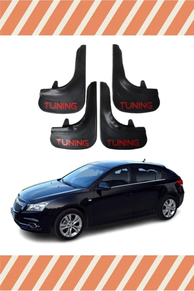 Ftmoto  Chevrolet Cruze Hb Tüm Kasalar Tunıng Yazılı 4'lü Tozluk Çamurluk Paçalık