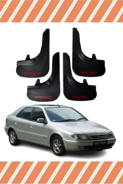 Ftmoto  Citroen Xsara Racing Yazılı 4'lü Tozluk Çamurluk Paçalık