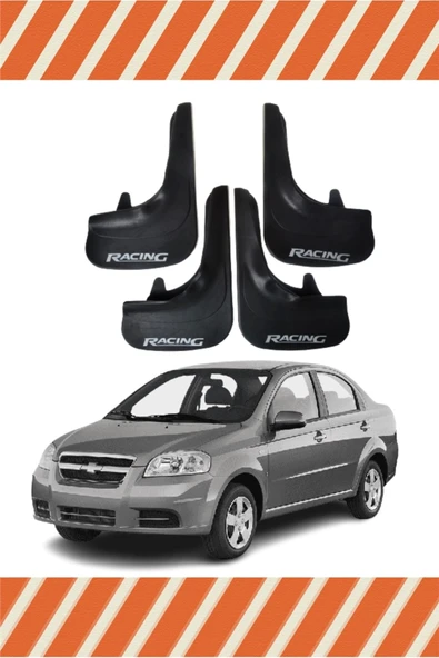 Ftmoto  Chevrolet Aveo Sedan 2005-2011 Racing Yazılı 4'lü Tozluk Çamurluk Paçalık